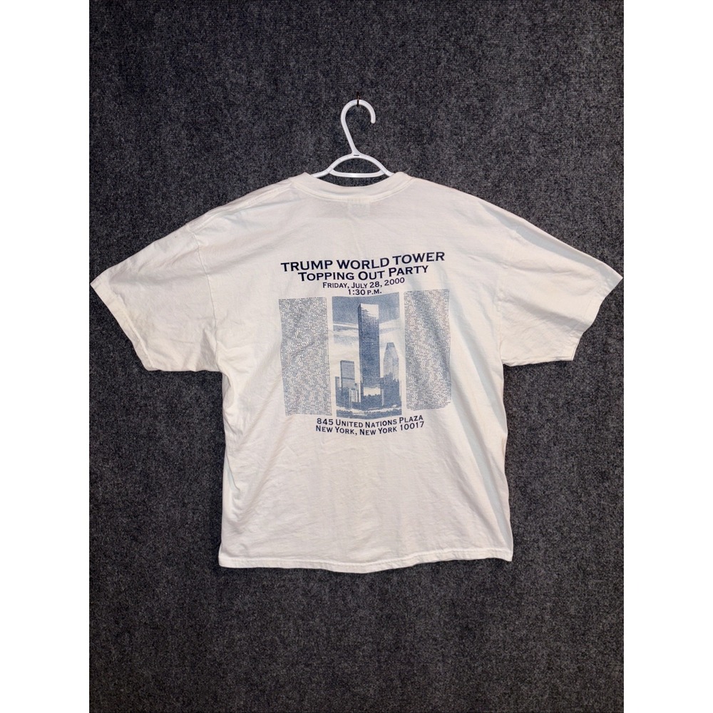 Vintage 2000 Donald Trump T-Shirt XL Trump Tower Topping Out Party Rare